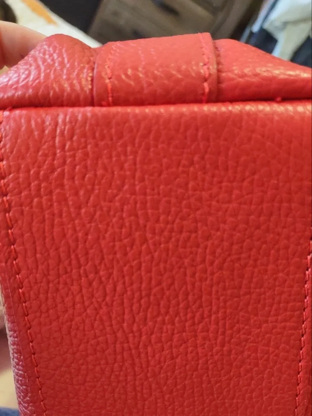 IOPELL Italian Red Leather 3D Embossed Skull Tote Bag. NWTS